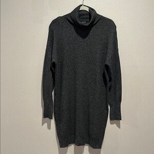 Vero Moda Charcoal Turtleneck Sweater Dress Size: Medium